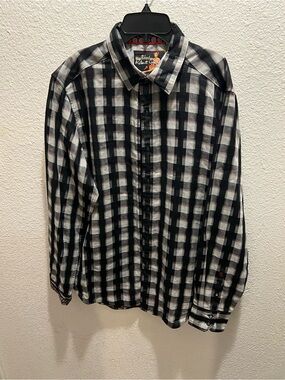 Robert Graham Black & White Plaid Button-Down Shirt